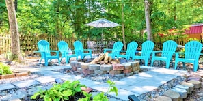 This awesome firepit is great for roasting smores.
