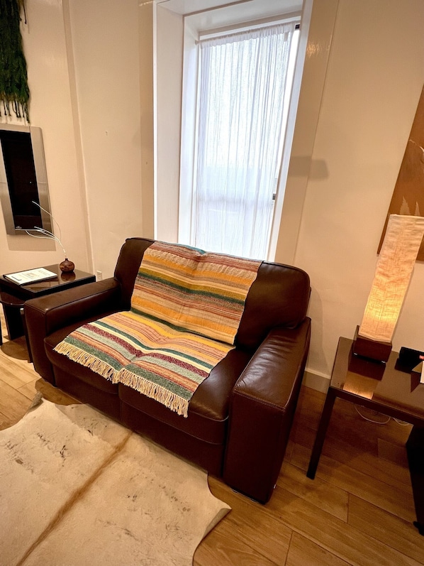 Living room at the Bandolero Suite, Marfa House