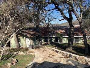 The front of The Faust Cottage facing part of our 90 acres. Lots of wildlife!