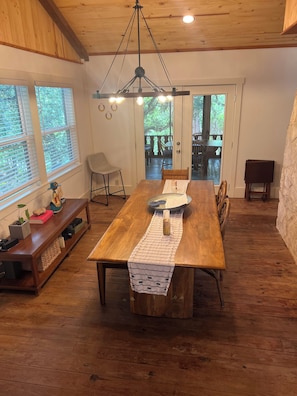 Dining Room with large table and plenty of seating and ready to share your meals