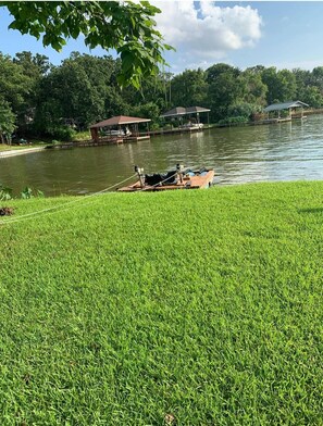 Wonderful cove on Cedar Creek Lake! Note Water bamboo is almost dead see pics