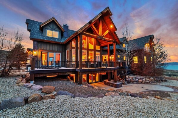 This luxury lake home, affectionately known as "The Moose," is ready for you.