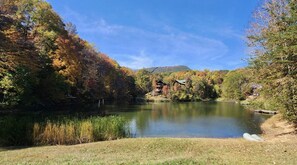 A nice grassy area to make your fishing spot for the day.