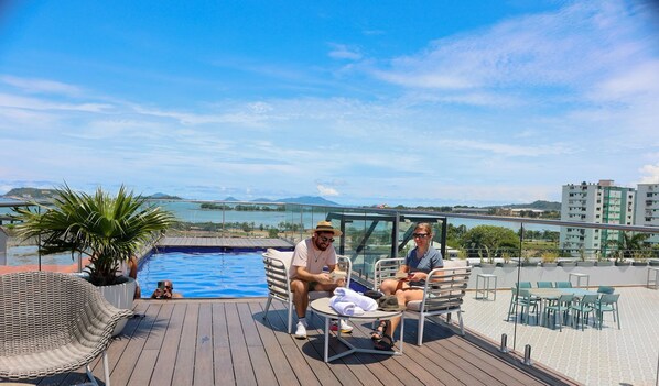 Enjoy a sunny day from the rooftop pool - Please note this area is shared with other guests 