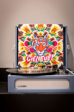 Decorative Record player of local band Cienfue 