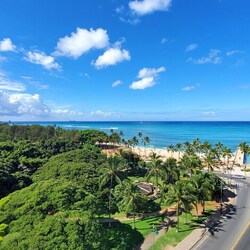 Waikiki Beach and the Ocean are so close