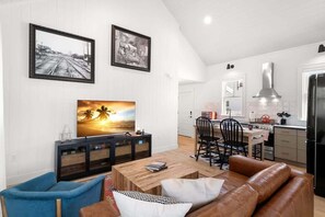 Open Concept Living Area with Smart TV