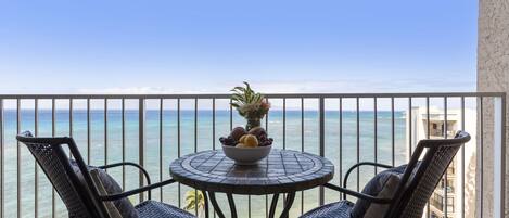 Amazing panoramic ocean views from the balcony