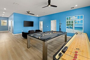 Loft on Second Floor w/ Shuffle Board & Pool Table