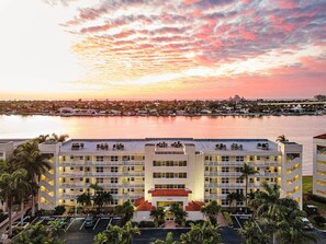 Aerial View of Building 14 at Sunset