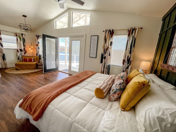 Second floor bedroom has its own private balcony