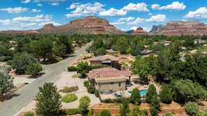 Home sits on 1/2  an acre in a very quiet neighborhood, great for morning walks.
