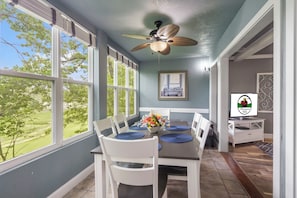 Enclosed Patio and Dining Area