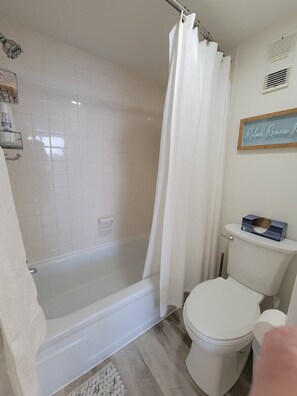 Owner's suite has a bathtub.