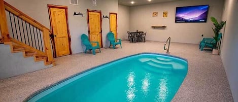 Smoky Mountains Cabin Indoor Swimming Pool