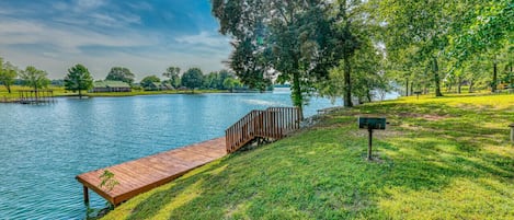 Small private dock and grill