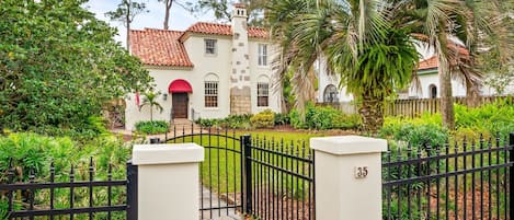 Grand walkway gate to St Augustine’s most treasured estate. Casa Mirasol.