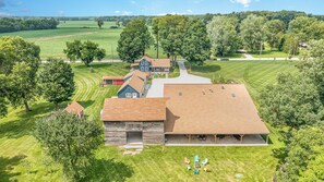 Aerial shot of The Good Farm