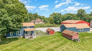 Aerial shot of The Good Farm and BarnBnb