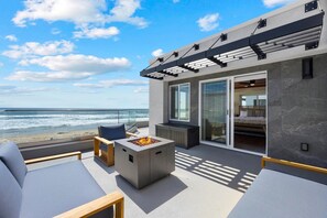 Oceanfront terrace off the Primary Suite