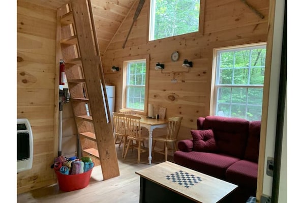 The interior of the main area of the cabin 