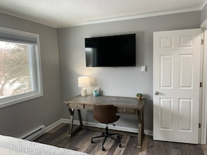 Workspace in the bedroom.