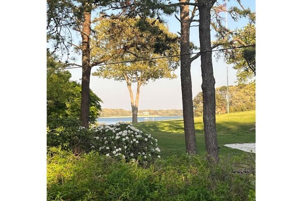 View Waquoit Bay and Washburn Island from the deck