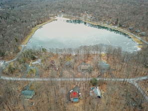 We're across the street from the lake - grab our kayaks and go!