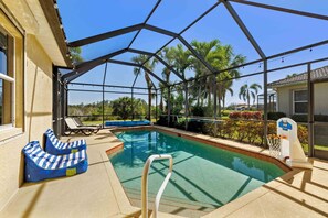 The pool will help you relax and take all of your stress away!