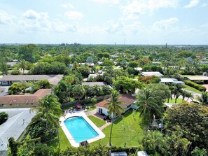 Aerial view of the property