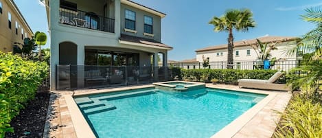 back yard with Pool and gold court view