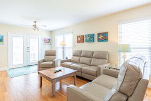 Living room with flat-screen TV