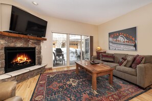 SWP Telemark 514 living room fireplace and tv