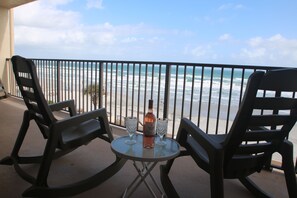 Enjoy relaxing on the 20 x 8 private balcony overlooking the ocean!