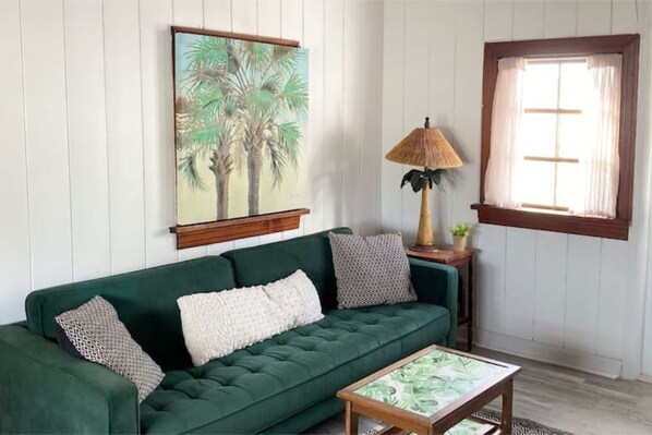 Relax in the Palm Tree Loft living space!