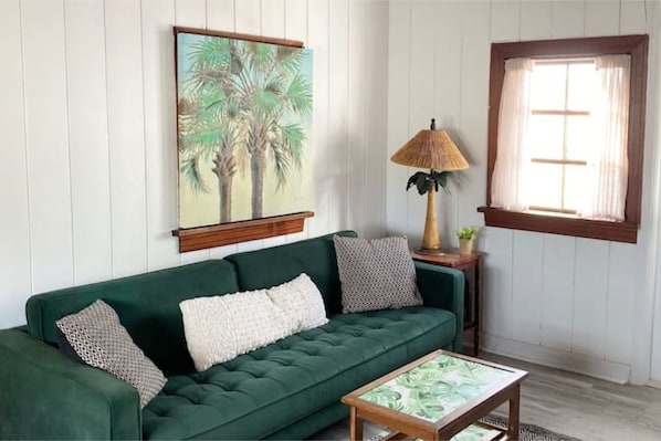Relax in the Palm Tree Loft living space!