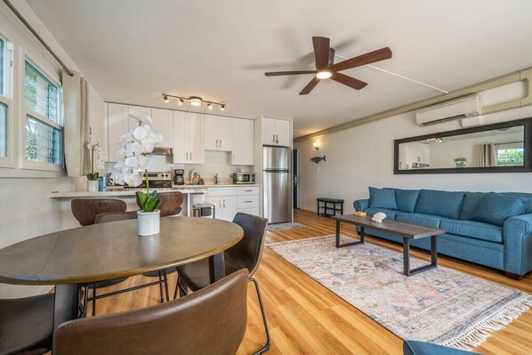 Fully fresh remodel from top to bottom with a coastal aesthetic.
