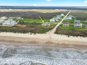 Beachfront house next to beach access Rd, in the least crowded neighborhood. 