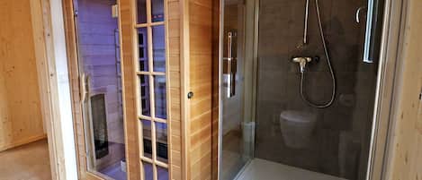 Shower Door, Door, Building, Wood, Floor, Bathroom, Flooring, Plumbing Fixture