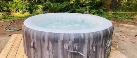 Our hot tub is open year-round!