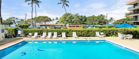 Relax by the large pool.