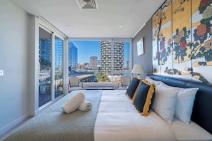 Master bedroom with Docklands view