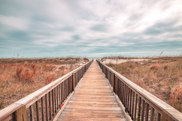 Walkway to our beach area