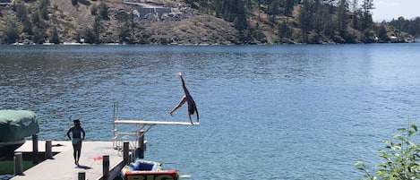Diving board on the deck