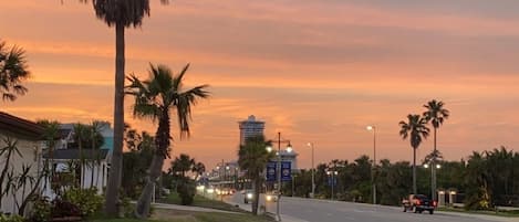 View from the front yard with the Top of Daytona in the distance