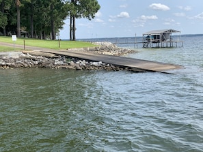 The private ramp as viewed from the dock. 