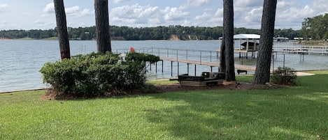 Looking at Thomas Mill Creek from the screened porch.