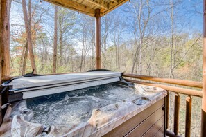 Private hot tub.