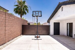Enjoy the basketball area during your stay.