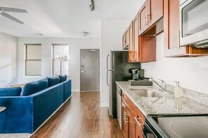 Living Area and Kitchen